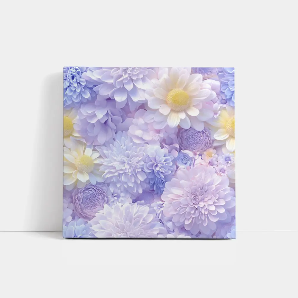 Pastel Purple Daisy Chrysanthemum Floral Mix – Wall Art