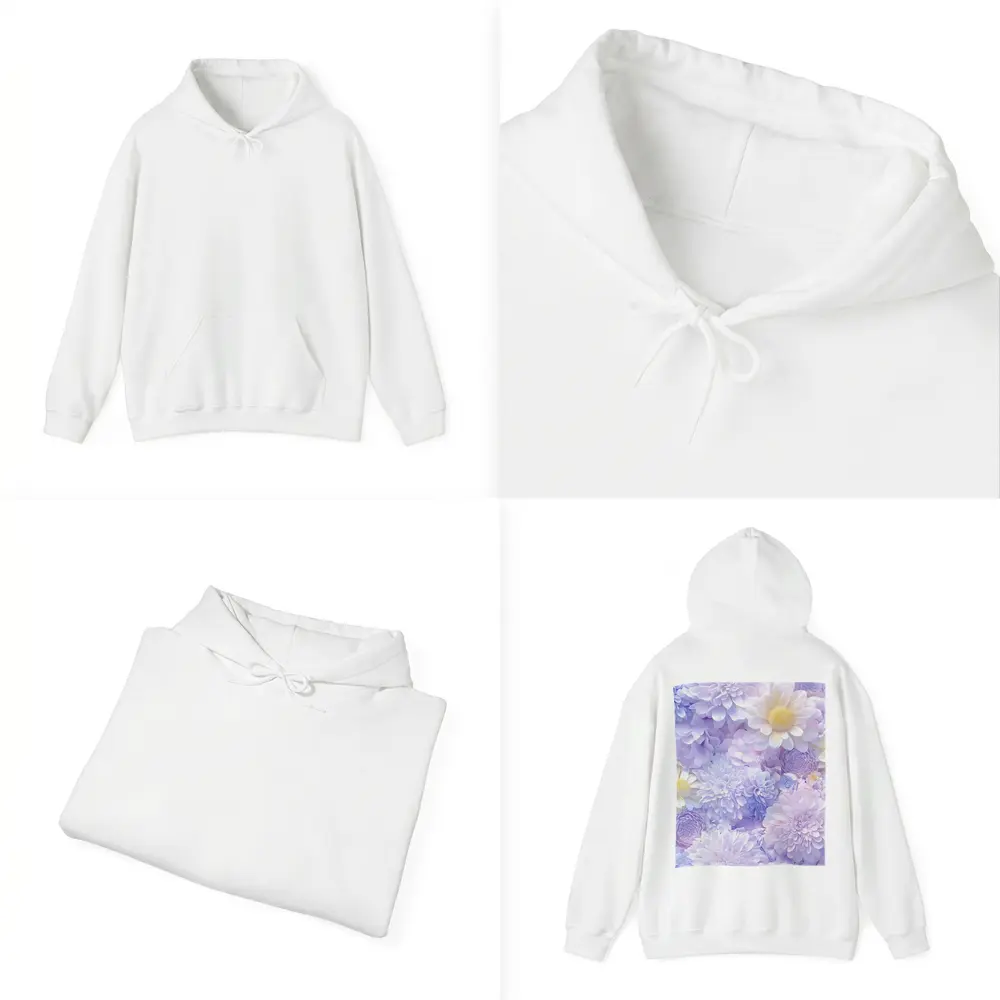 Pastel Purple Daisy Chrysanthemum Floral Mix – Hoodies