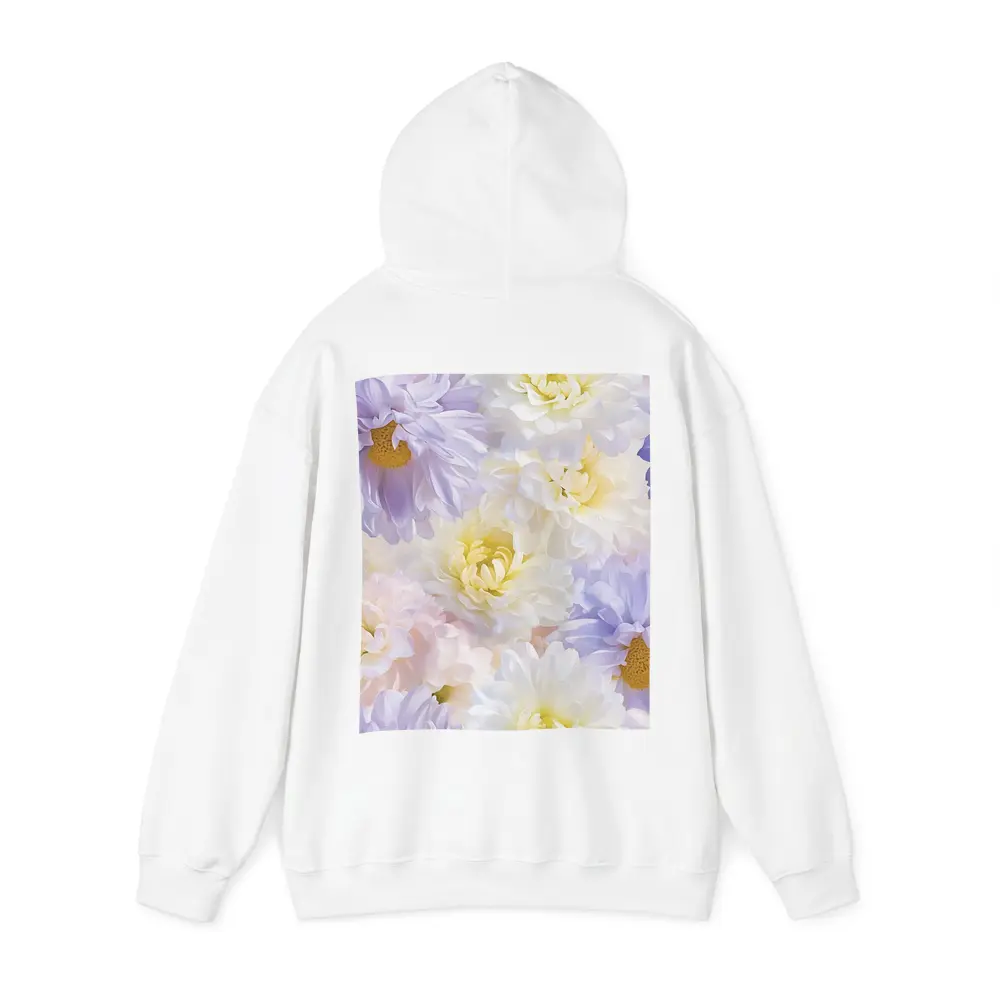 Soft Pastel Dahlias and Daisies Floral Pattern – Hoodies