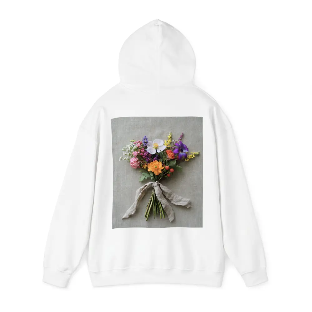 Wildflower Bouquet Tied With Linen Ribbon – Hoodies
