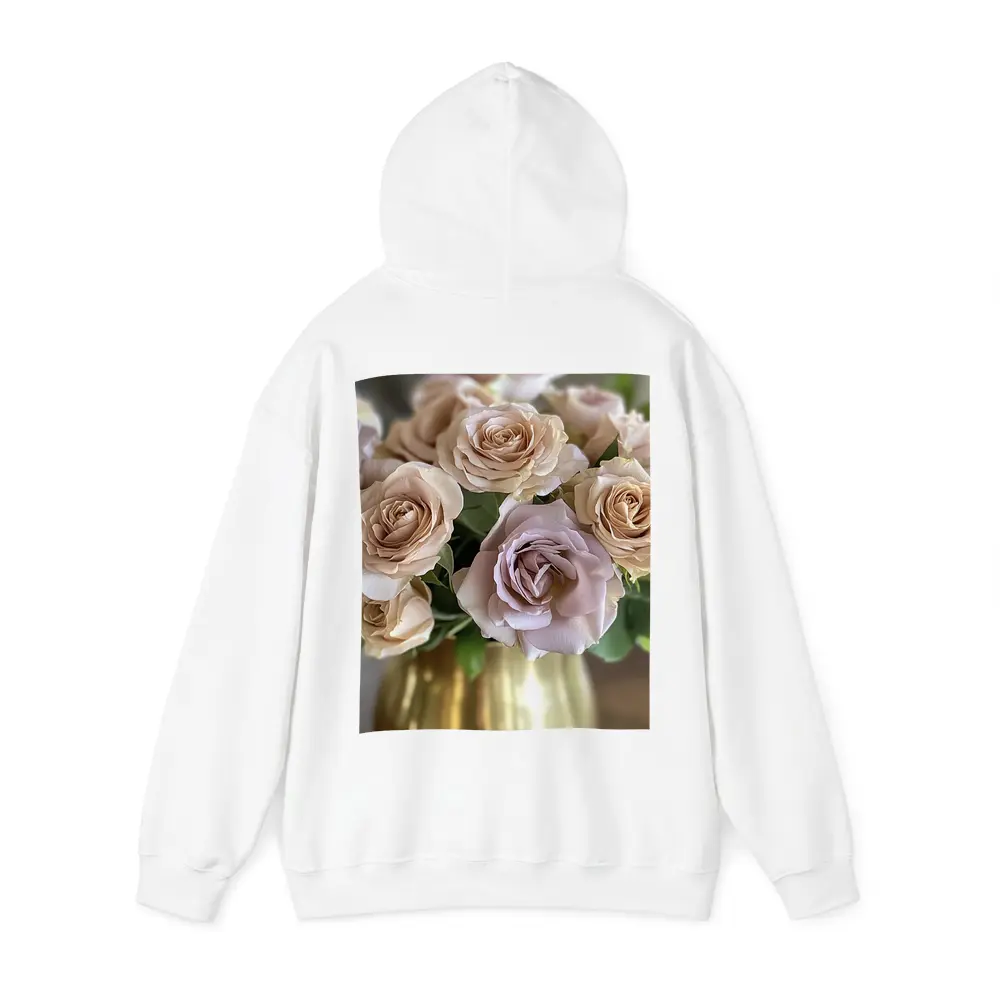 Dusty Pink Roses Bouquet Gold Vase – Hoodies