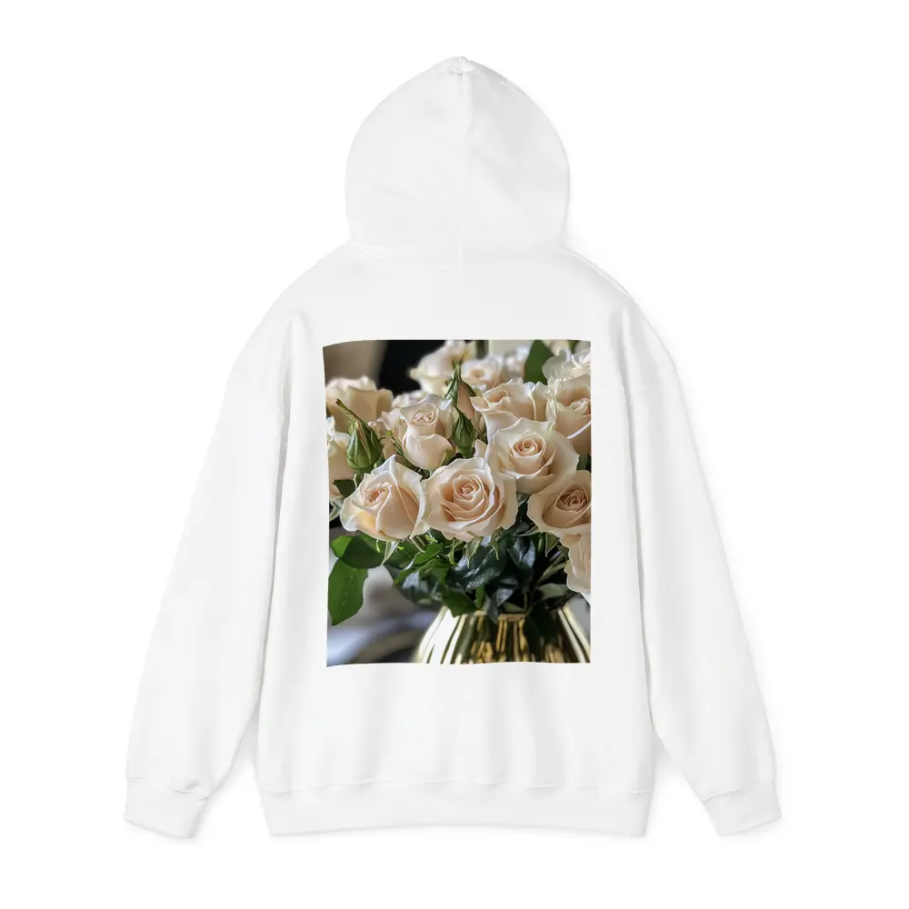 Cream Roses Bouquet in Gold Vase – Hoodies