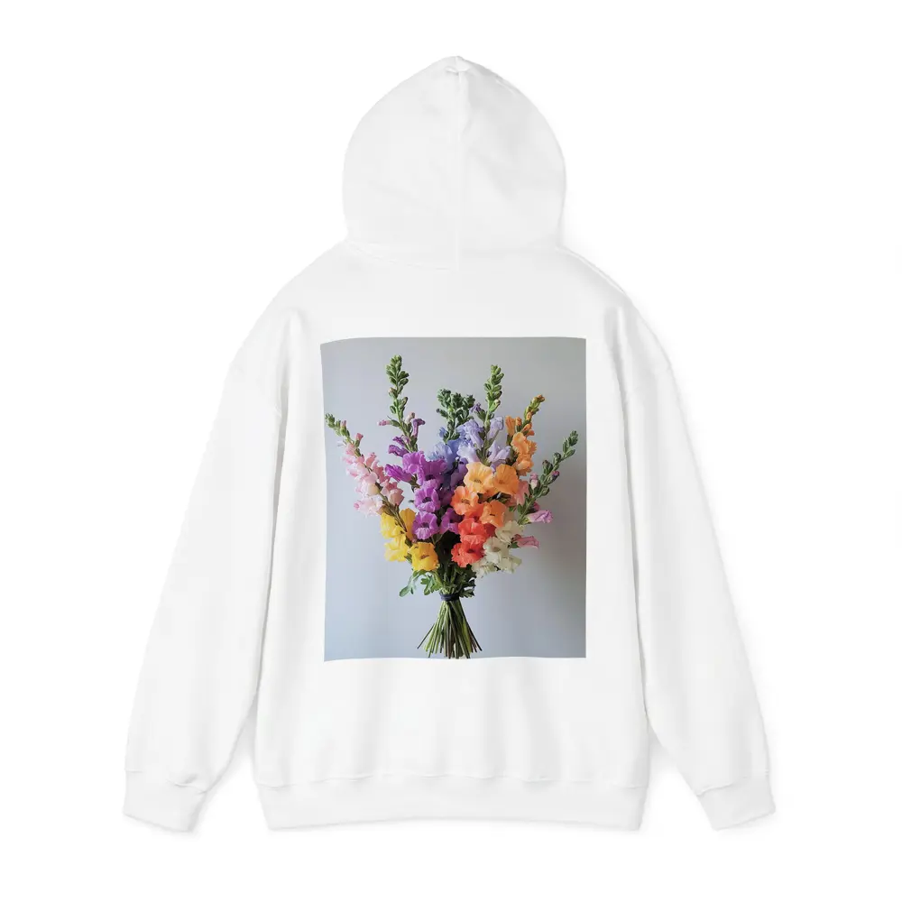 Colorful Snapdragon Bouquet Against Gray Background – Hoodies