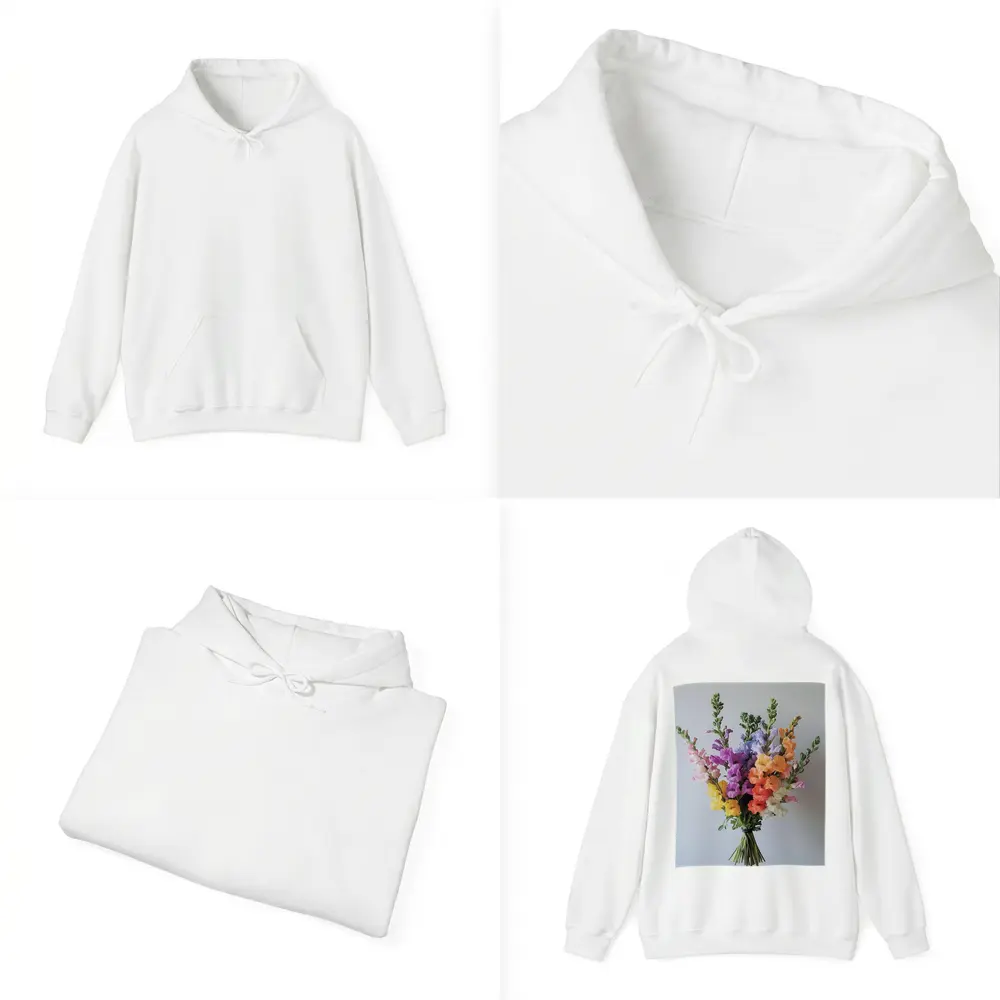Colorful Snapdragon Bouquet Against Gray Background – Hoodies