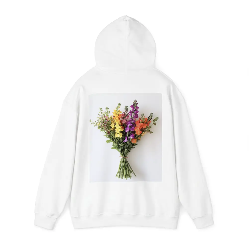 Snapdragon Wildflower Bouquet White Background – Hoodies