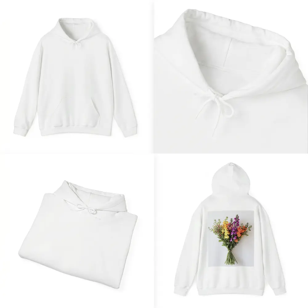 Snapdragon Wildflower Bouquet White Background – Hoodies