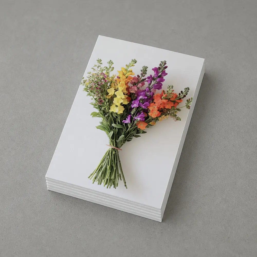 Snapdragon Wildflower Bouquet White Background – Postcards