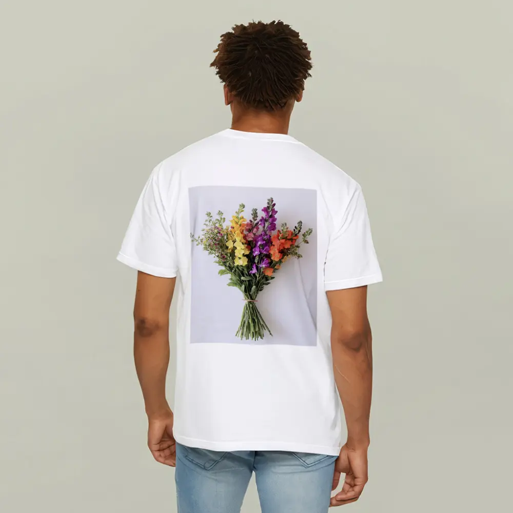 Snapdragon Wildflower Bouquet White Background – T-Shirts