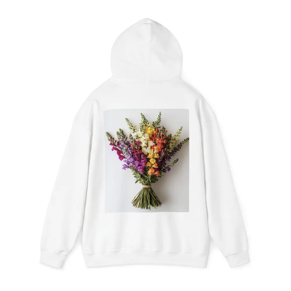 Colorful Snapdragon Bouquet On White Background – Hoodies