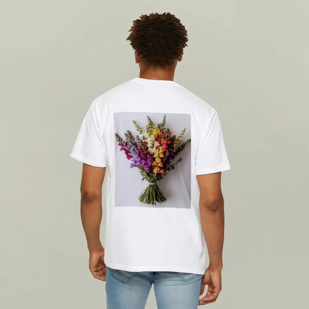 Colorful Snapdragon Bouquet On White Background – T-Shirts
