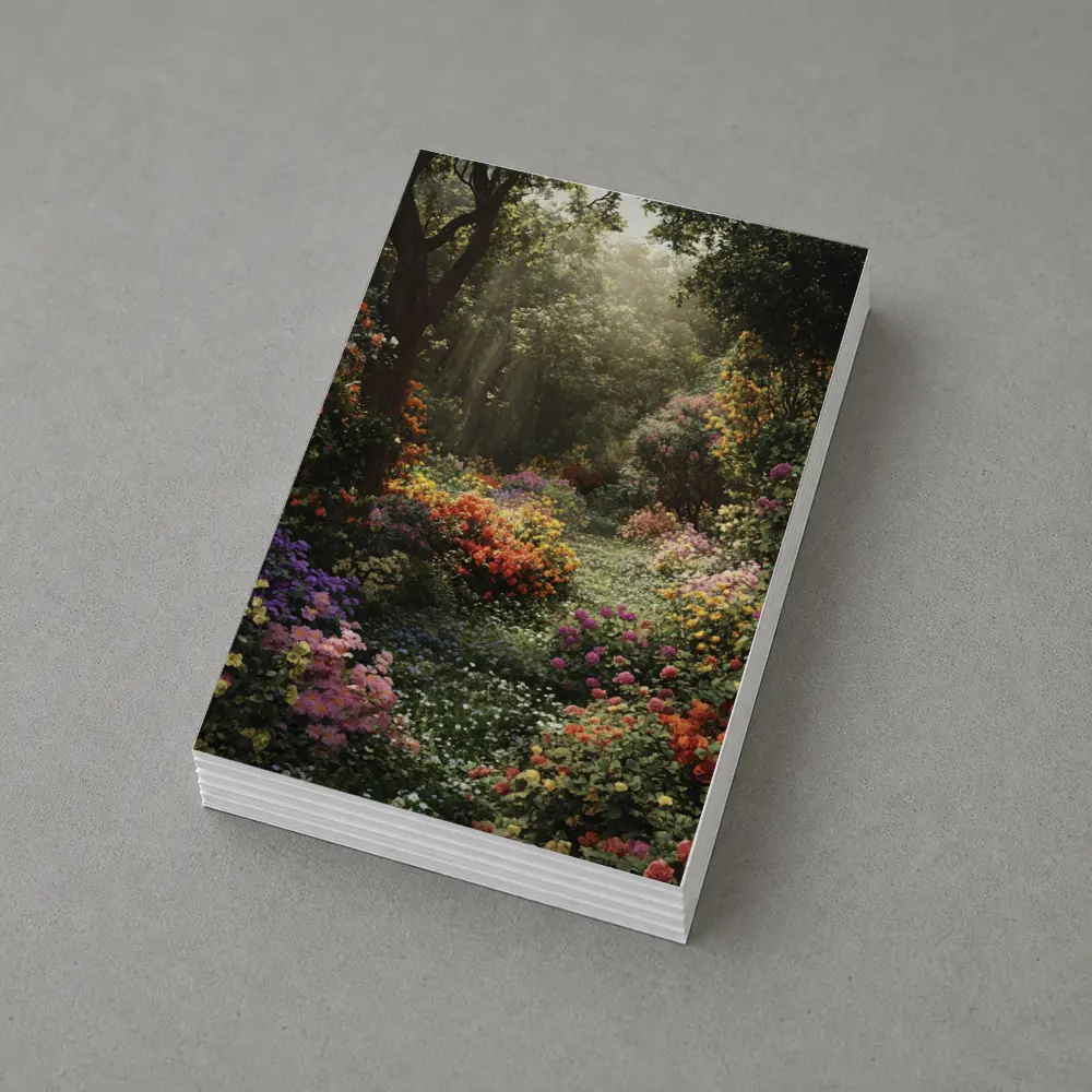 Colorful Garden Path Soft Morning Light – Postcards