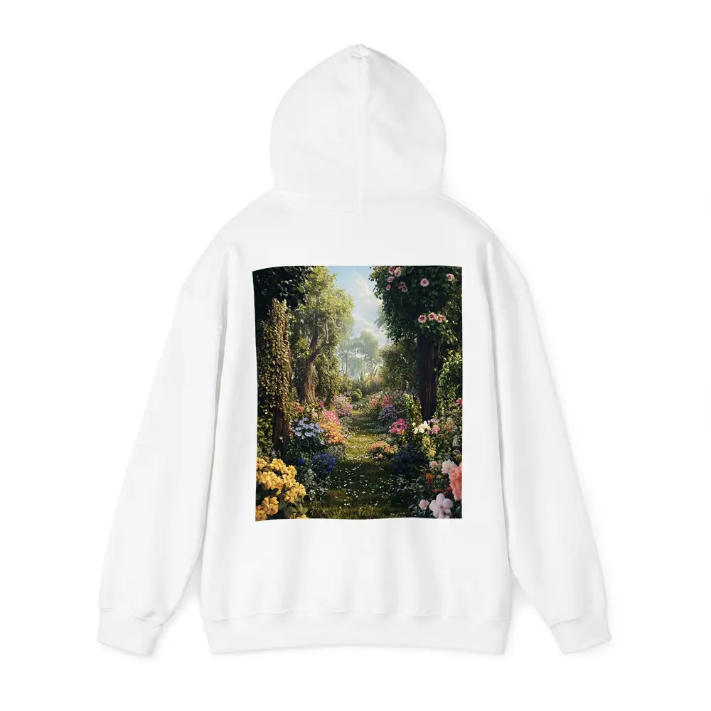Lush Garden Path With Colorful Blooming Flowers – Hoodies