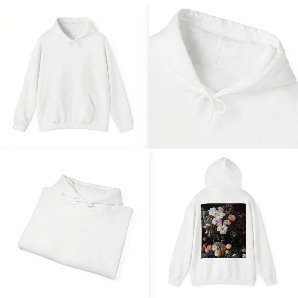 Dutch Masters Still Life Flowers Fruit Dark – Hoodies