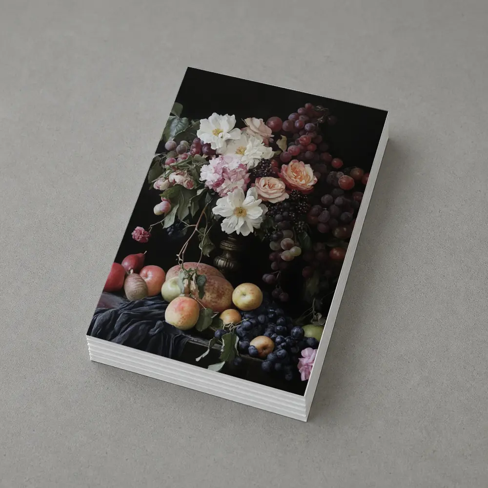 Dutch Masters Still Life Flowers Fruit Dark – Postcards