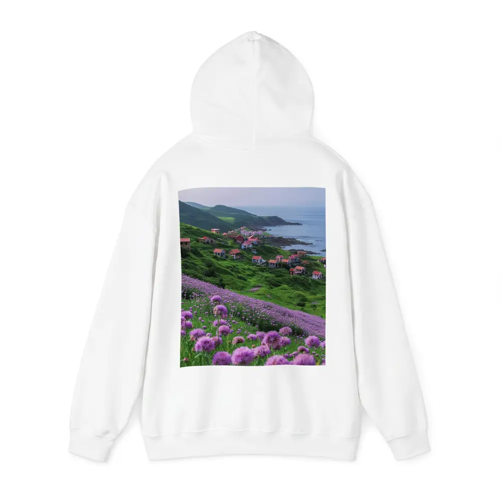 Purple Allium Flowers Coastal Village Green Hills – Hoodies