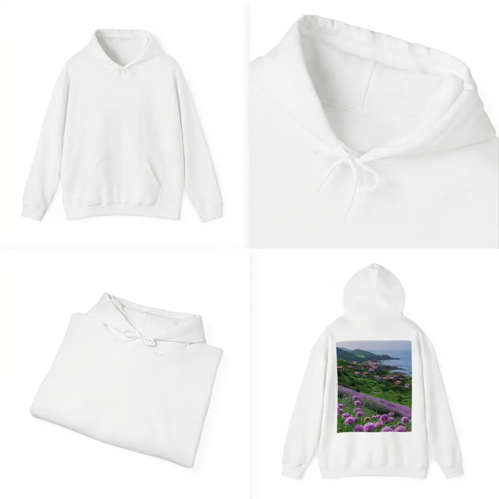 Purple Allium Flowers Coastal Village Green Hills – Hoodies