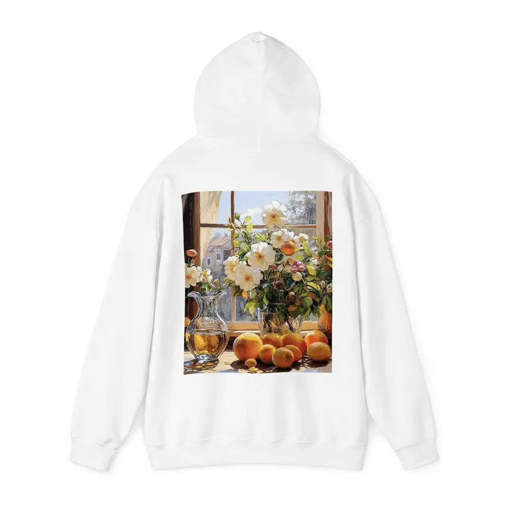 White Flowers Oranges Crystal Vase Window – Hoodies