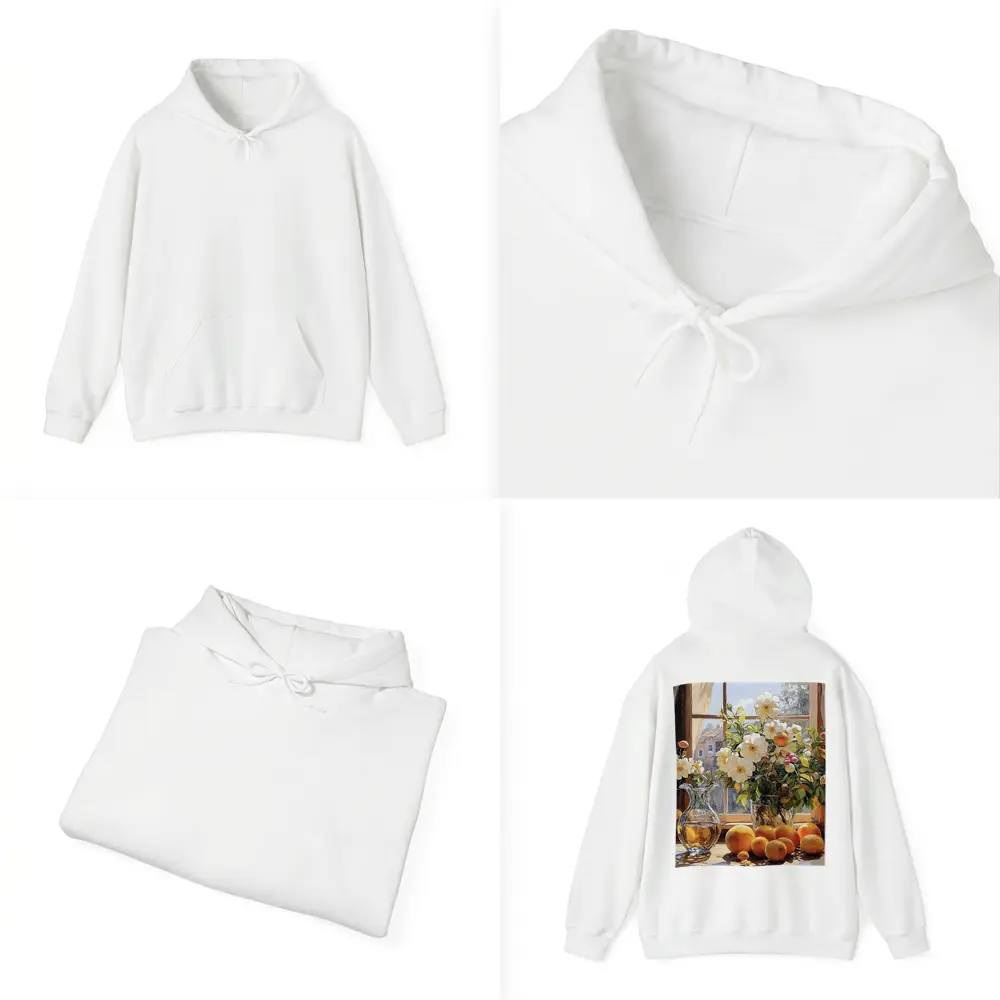 White Flowers Oranges Crystal Vase Window – Hoodies
