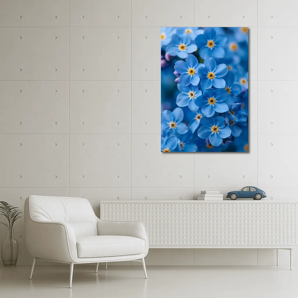 Forget Me Not Blue Flowers Close Up – Wall Art