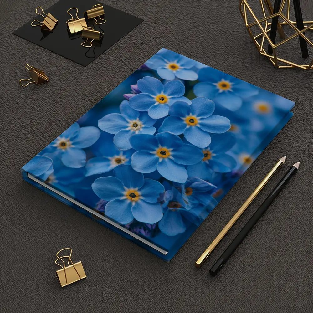 Forget Me Not Blue Flowers Close Up – Notebooks