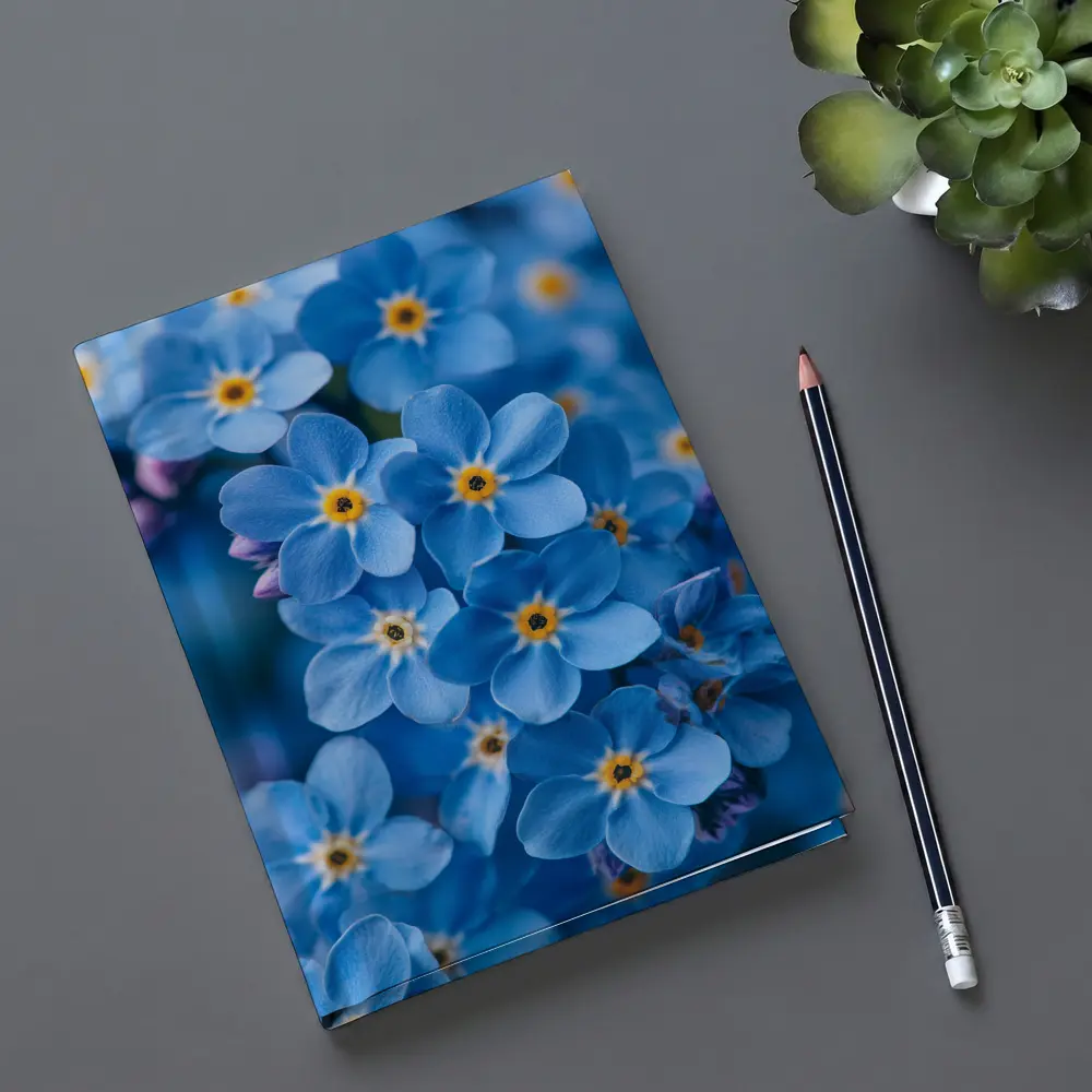 Forget Me Not Blue Flowers Close Up – Notebooks