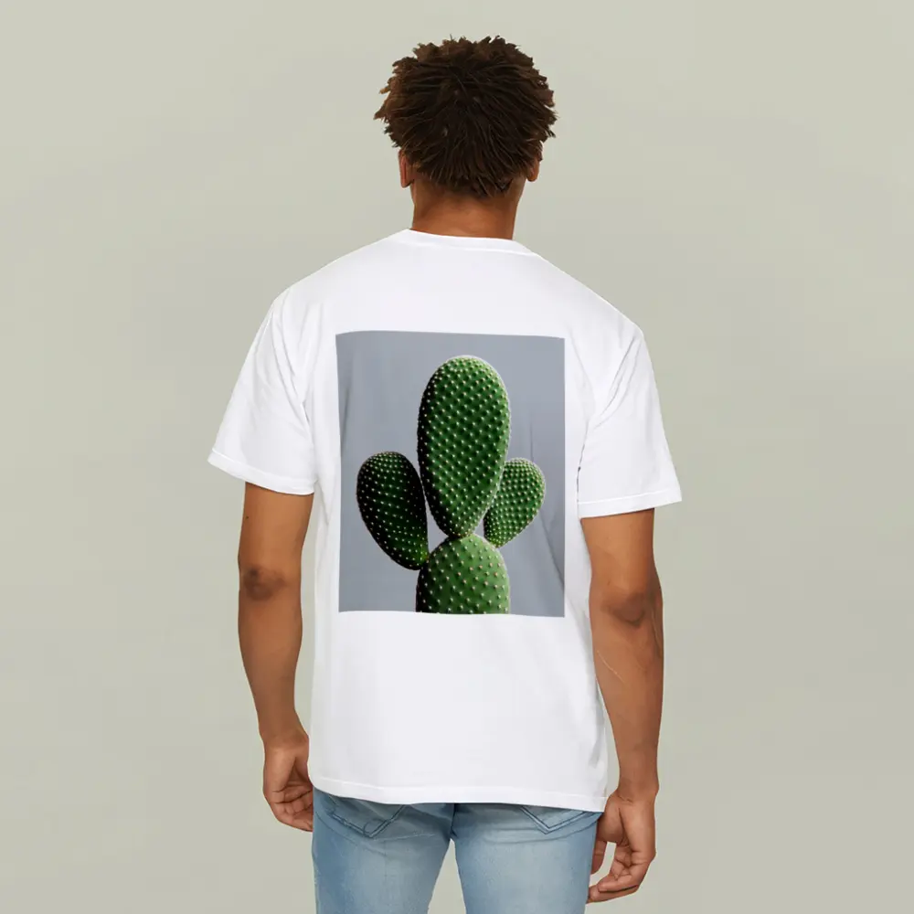 Prickly Pear Cactus on Gray Background – T-Shirts