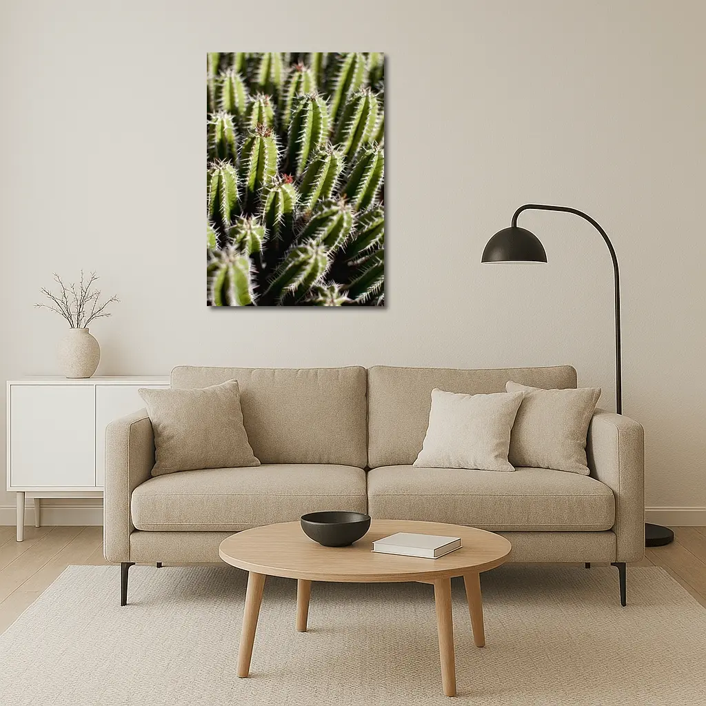 Close Up Green Cactus Spines Desert Plant – Wall Art