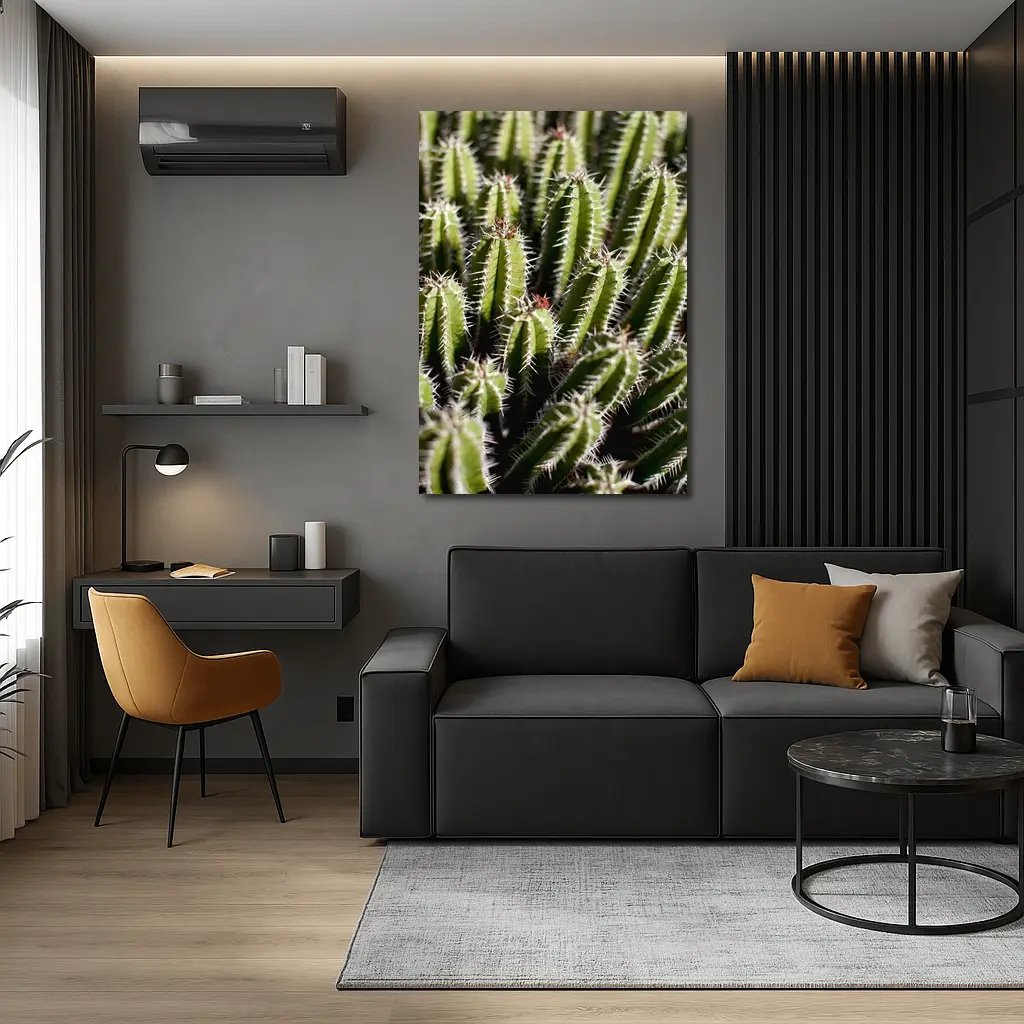Close Up Green Cactus Spines Desert Plant – Wall Art