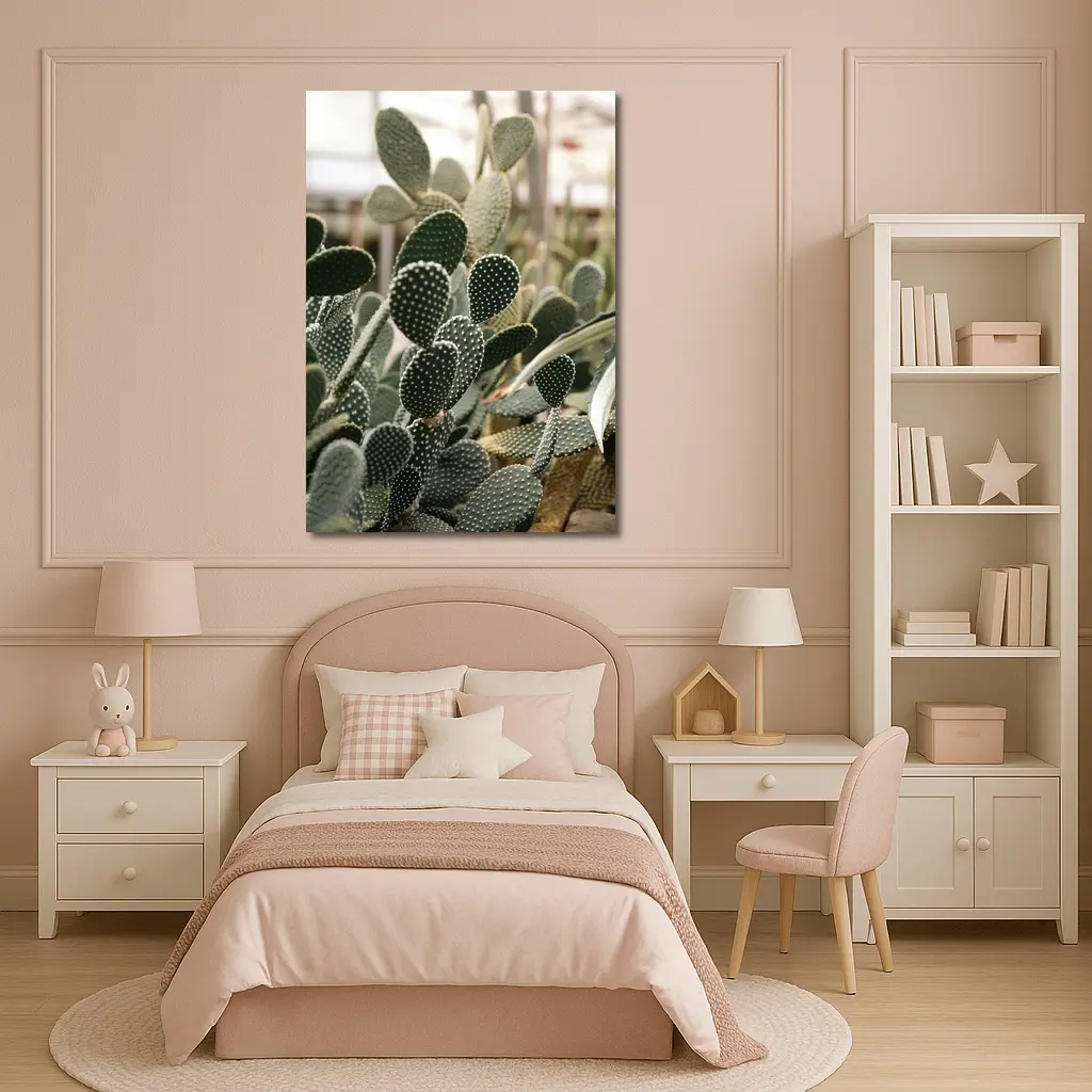 Prickly Pear Cactus Greenhouse Close Up – Wall Art
