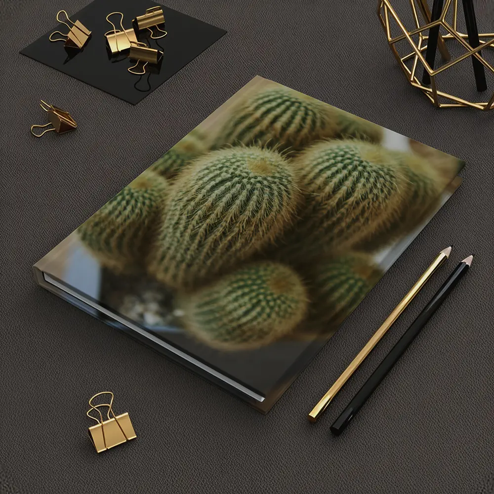 Golden Barrel Cactus Cluster Close Up – Notebooks