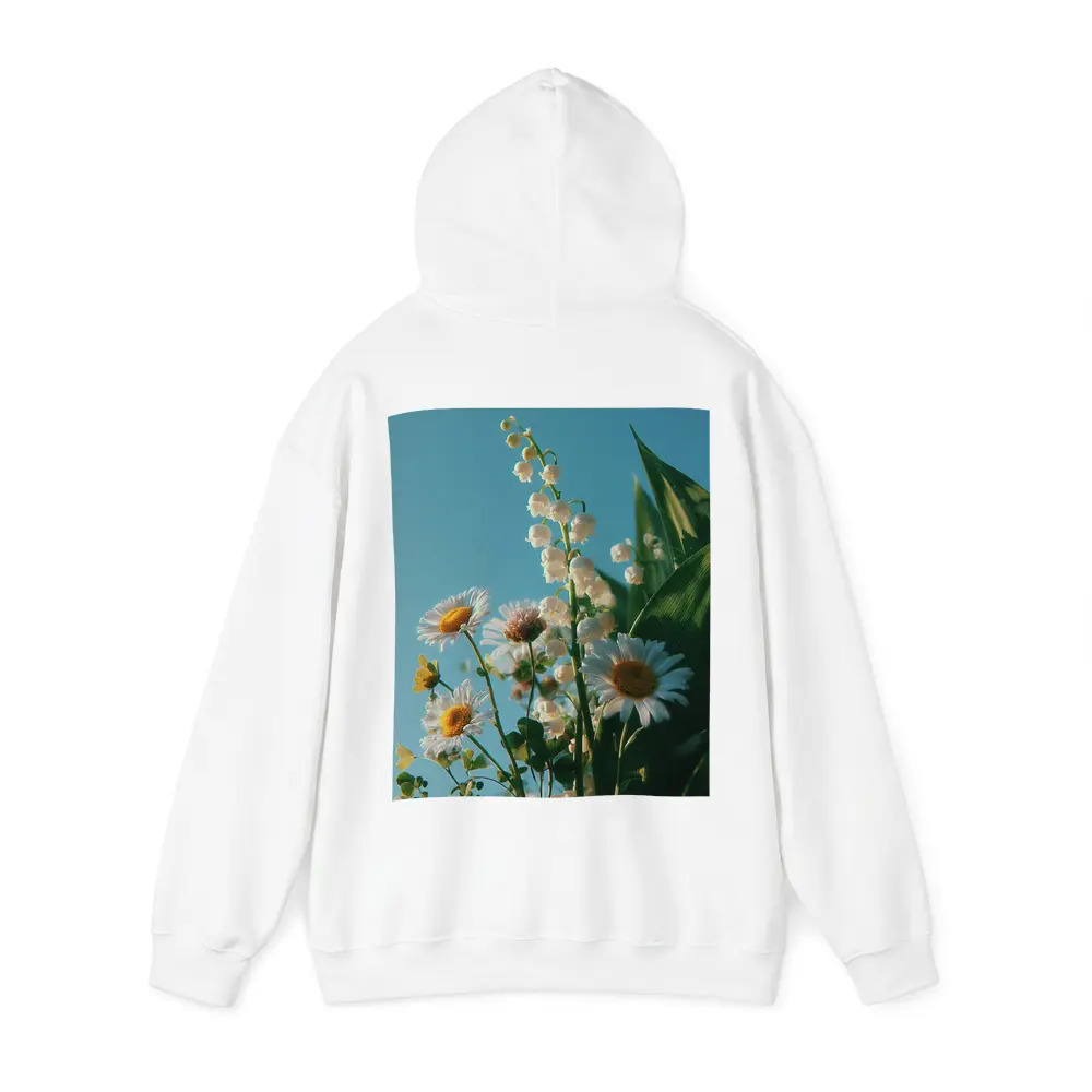 Daisies And Lily Of The Valley Blue Sky – Hoodies