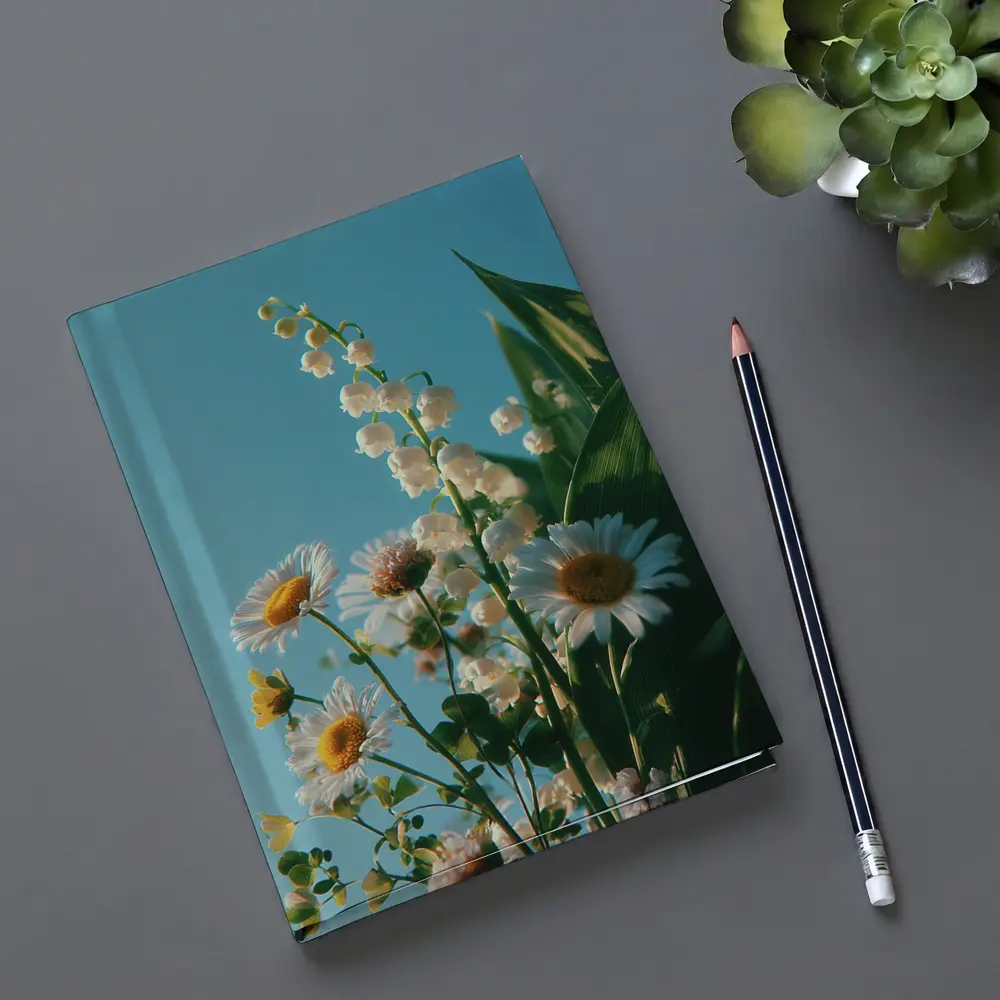 Daisies And Lily Of The Valley Blue Sky – Notebooks