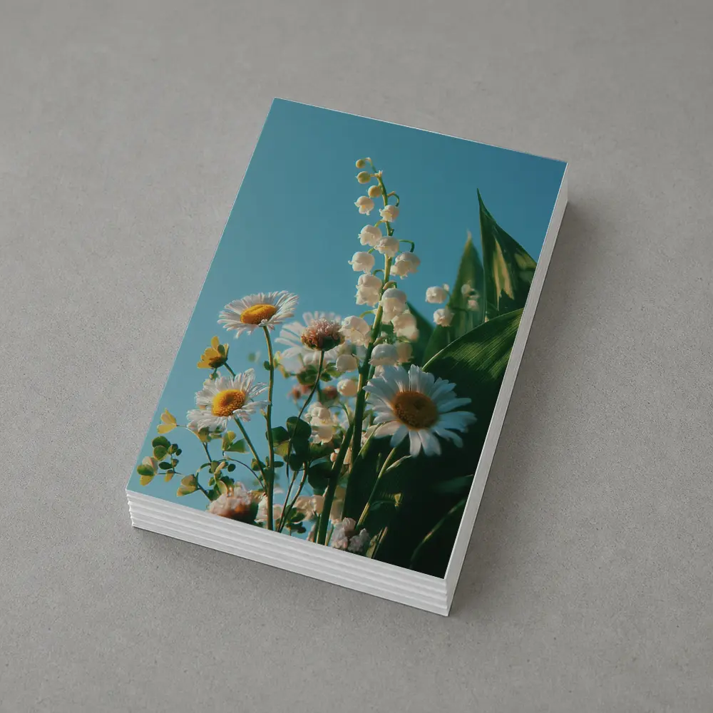 Daisies And Lily Of The Valley Blue Sky – Postcards