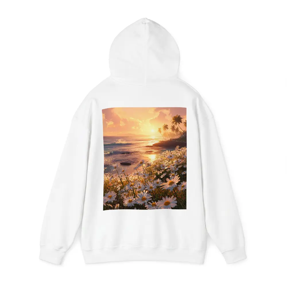 Daisy Field Beach Sunset Palm Trees – Hoodies