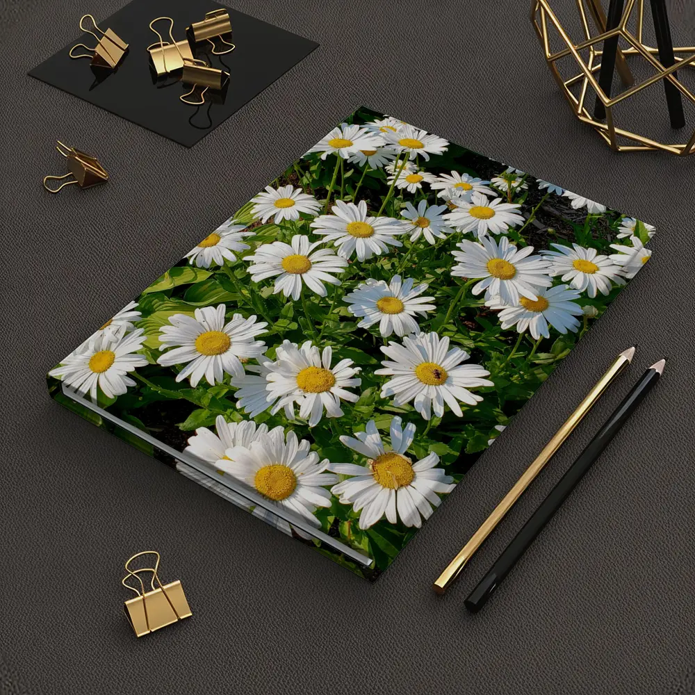 White Daisies Blooming In Green Garden – Notebooks