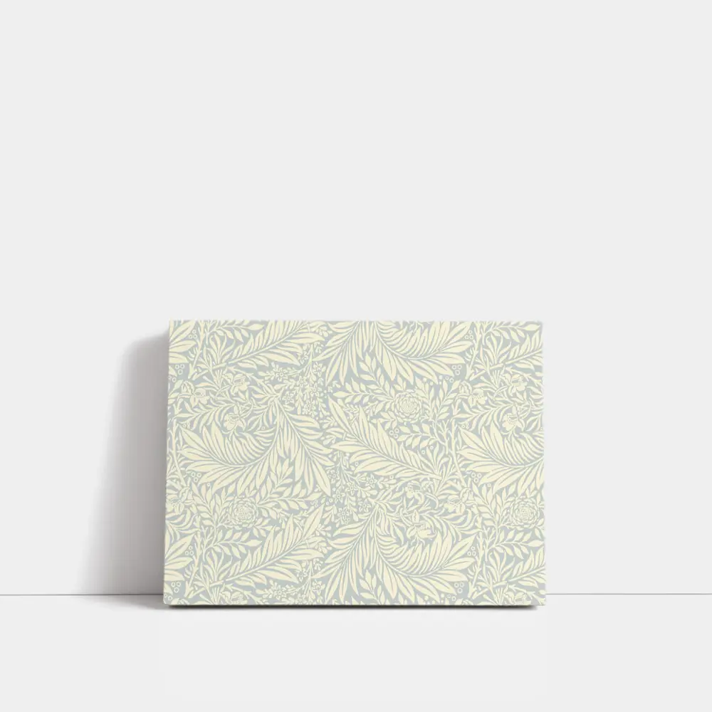 Botanical Leaf Floral Pattern Soft Blue – Wall Art