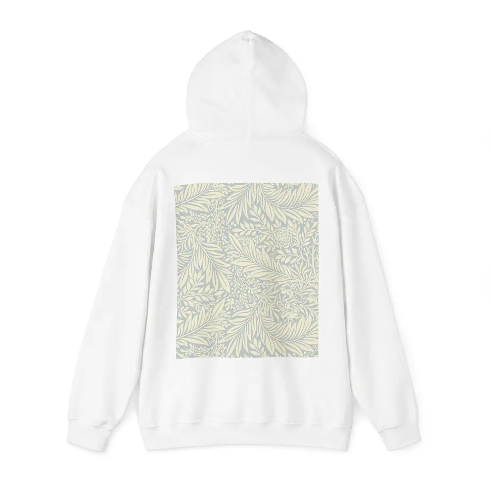 Botanical Leaf Floral Pattern Soft Blue – Hoodies