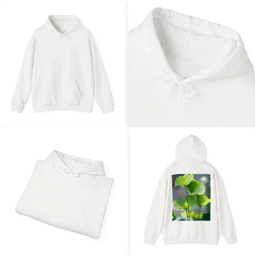Lotus Leaves Green Light Soft Background – Hoodies