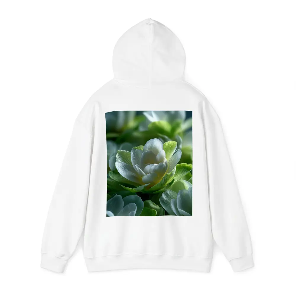 White Green Freesia Flowers Close Up – Hoodies