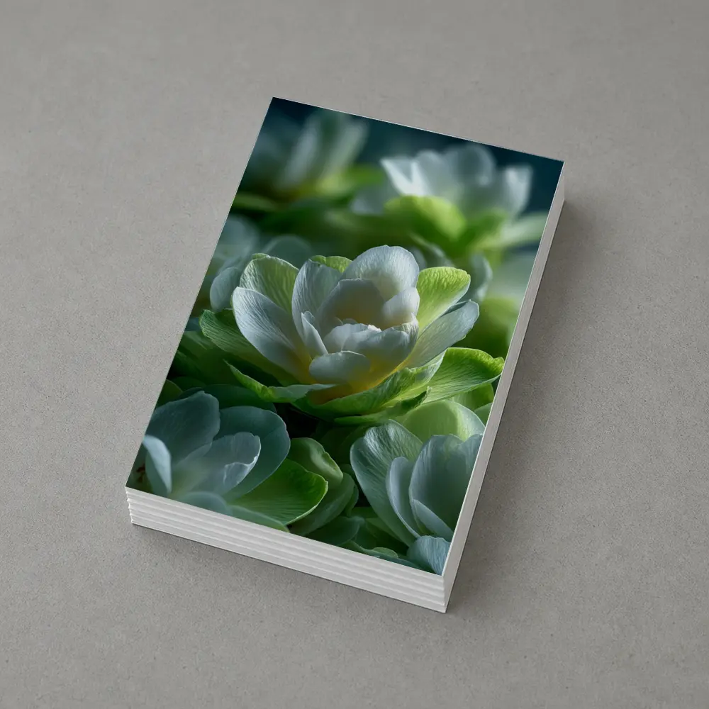 White Green Freesia Flowers Close Up – Postcards