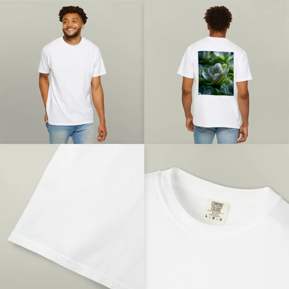 White Green Freesia Flowers Close Up – T-Shirts