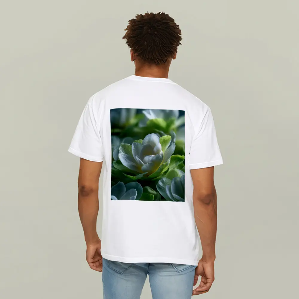 White Green Freesia Flowers Close Up – T-Shirts