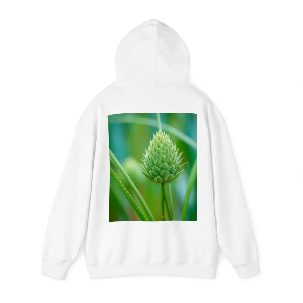 Green Allium Bud Soft Bokeh Background – Hoodies