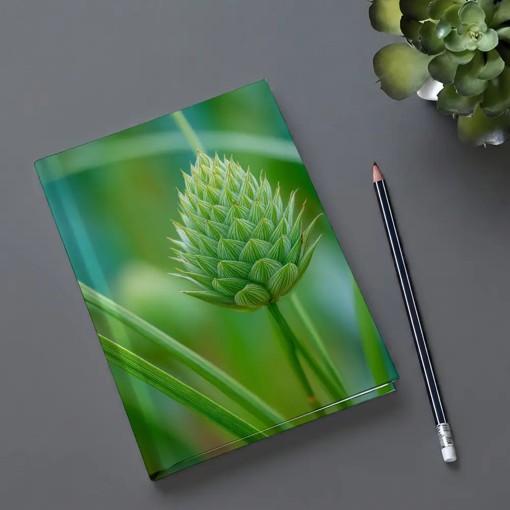 Green Allium Bud Soft Bokeh Background – Notebooks