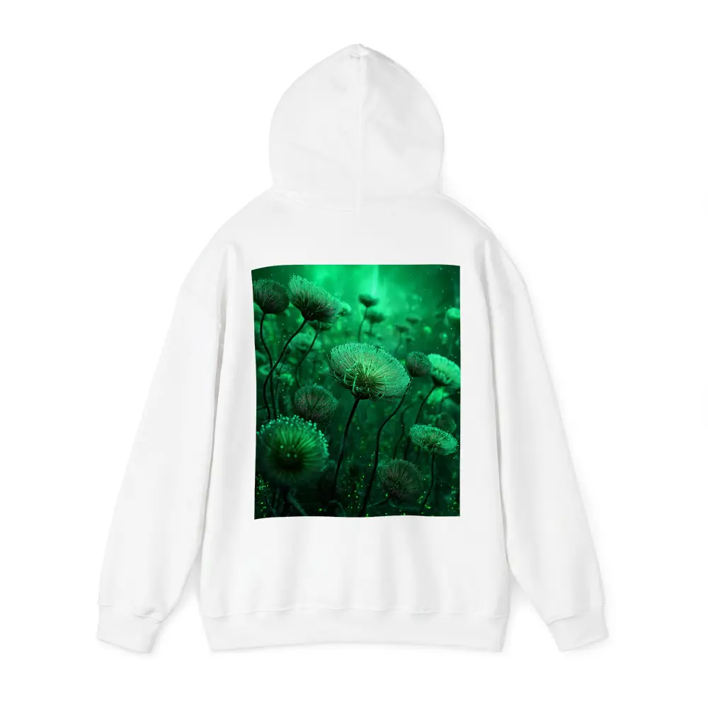 Glowing Green Fantasy Dandelion Field Art – Hoodies
