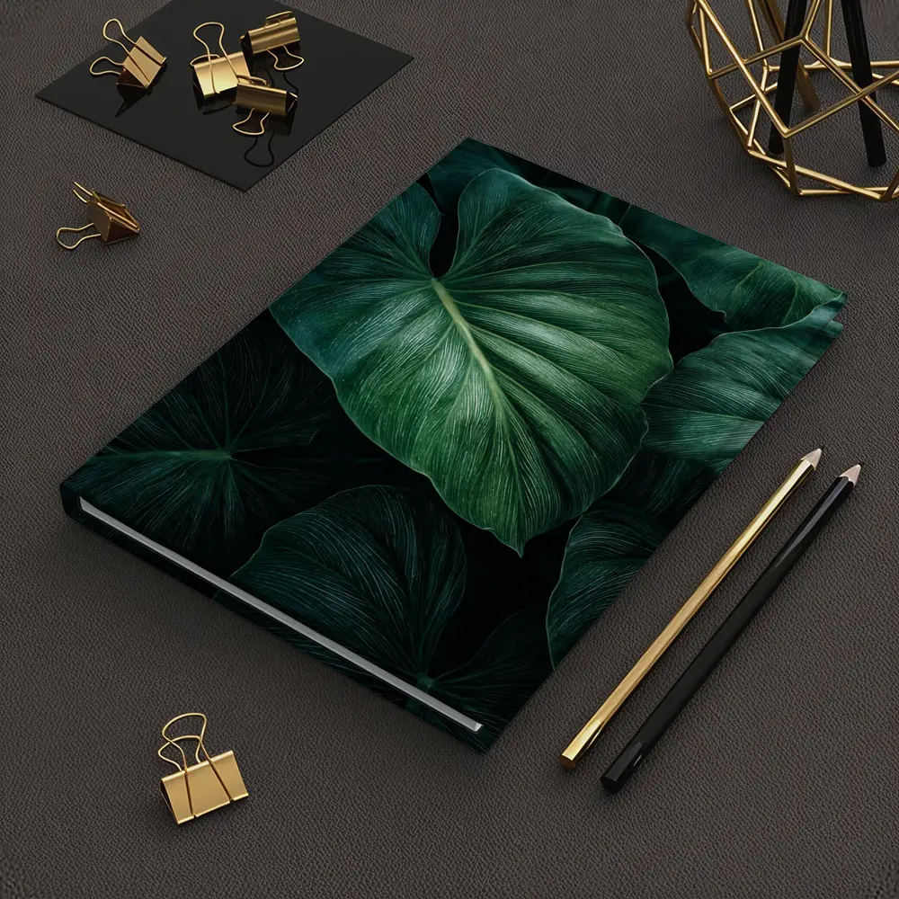 Dark Green Tropical Elephant Ear Leaves – Notebooks