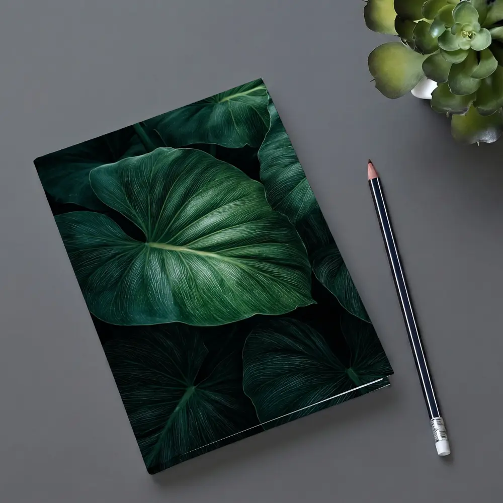 Dark Green Tropical Elephant Ear Leaves – Notebooks