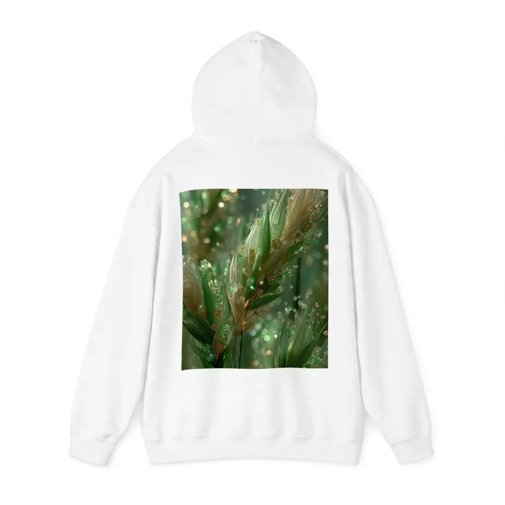 Crystal Wheat Stalks Green Bokeh Abstract – Hoodies