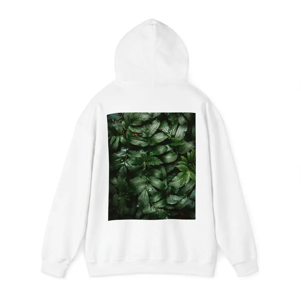 Dark Green Wet Leaves Nature Close Up – Hoodies