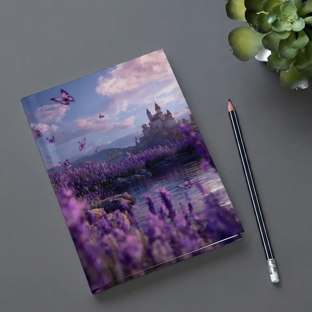 Lavender Fields Castle Butterflies Purple Fantasy – Notebooks